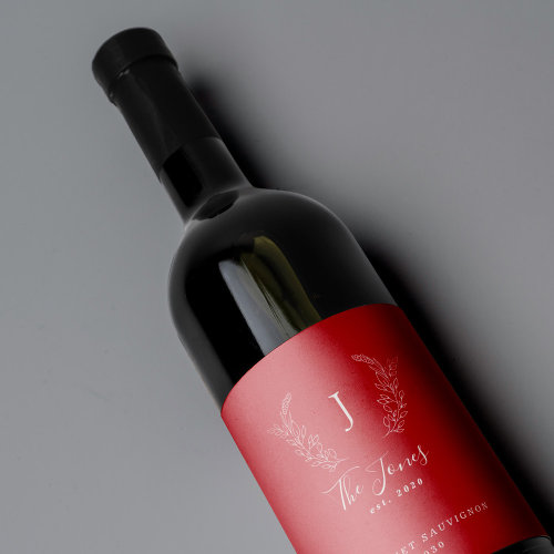 Monogram family name classy elegant template