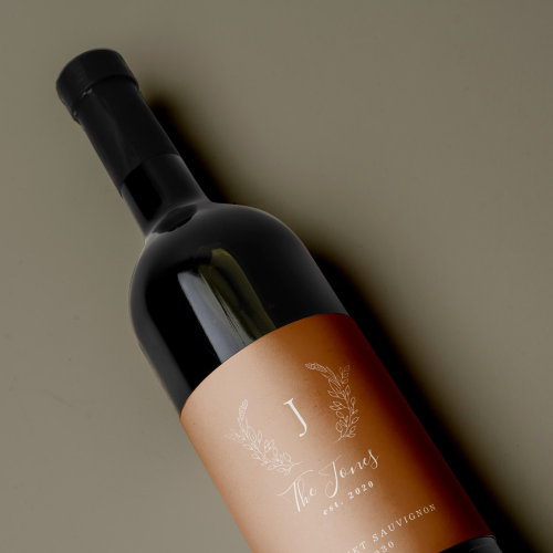 Monogram family name classy elegant template