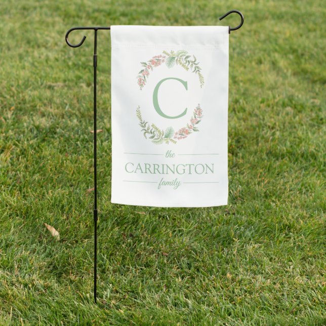 Monogram Family Name  Garden Flag (In SItu)