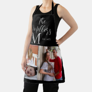 Monogram Family Photo Collage   Apron