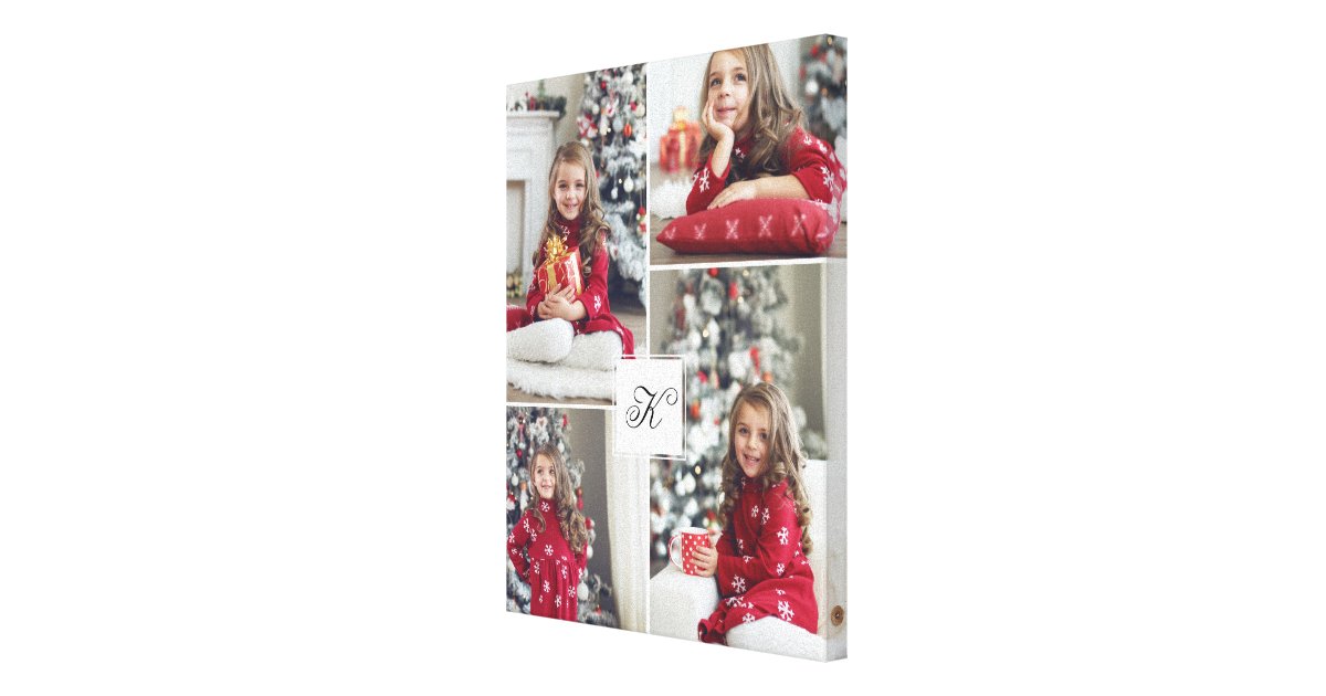Family Personalised Photo Collage Canvas, Christmas Gifts For Mom And Dad,  One Gift Whole Family - Best Personalized Gifts For Everyone