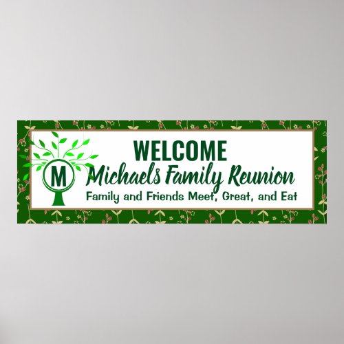 Monogram Family Reunion Banner Poster