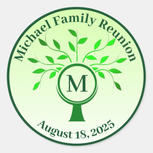 Monogram Family Reunion Sticker