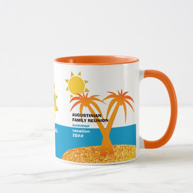 Monogram Family Reunion Summer Vacation Mug (Right)