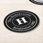 Monogram Family Surname Mod BW Personalized