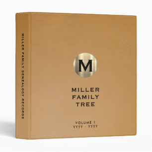 Monogram Family Tree Binder