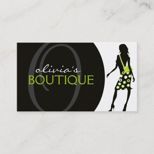 Customizable Monogram Fashion Business Card