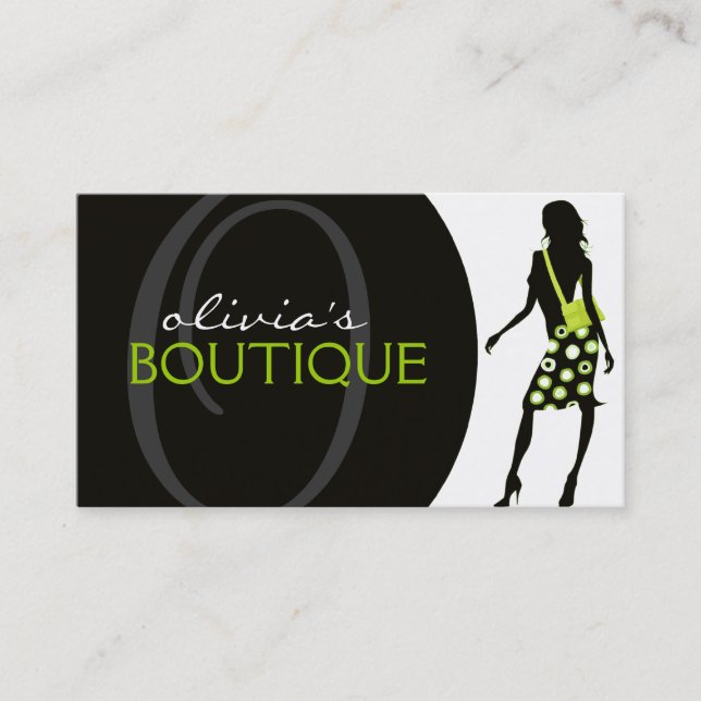 Monogram Fashion Business Card (Front)