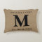 Monogram faux linen burlap rustic initial wedding