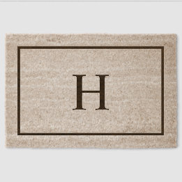 Monogram Fiber Doormat