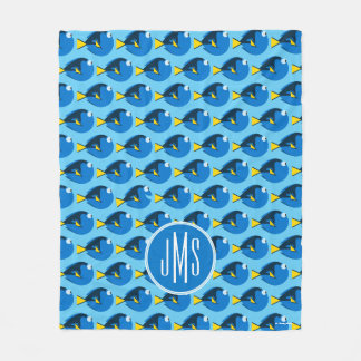 Monogram Finding Dory Pattern Fleece Blanket