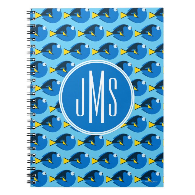 Monogram Finding Dory Pattern Notebook (Front)