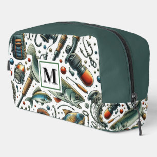 Monogram Fishing Fisherman Travel Toiletry Bag