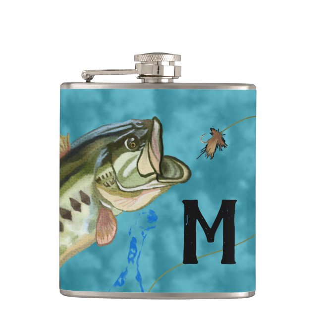 Monogram Fishing Flask (Front)