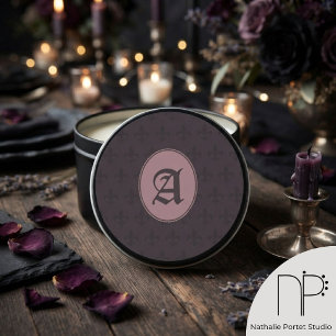 Monogram Fleur-de-Lis Moody Mini Candle Favors
