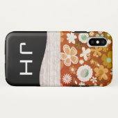 Monogram Floral and Texture Case-Mate iPhone Case (Back (Horizontal))