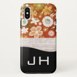 Monogram Floral and Texture iPhone XS Case