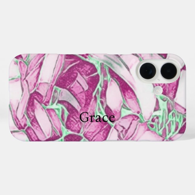Monogram Floral Case-Mate iPhone Case (Back (Horizontal))