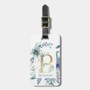 Monogram Floral Custom Luggage Tag
