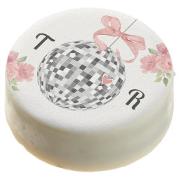 Monogram Floral Disco Ball Wedding Shower Favor