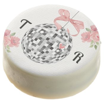 Monogram Floral Disco Ball Wedding Shower Favor by OccasionInvitations at Zazzle