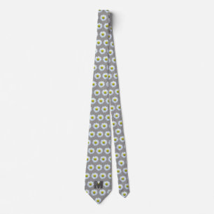 Monogram floral neck tie