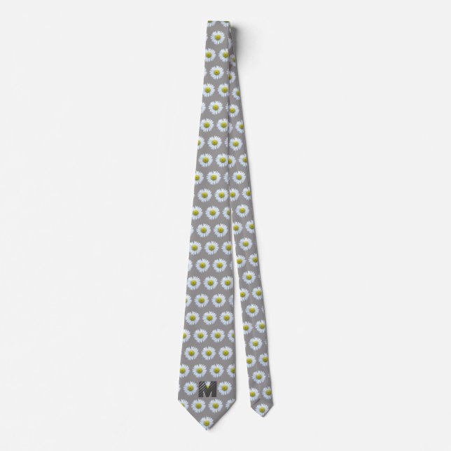 Monogram floral  neck tie (Front)