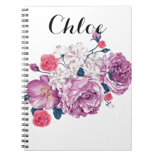 Monogram floral notebook