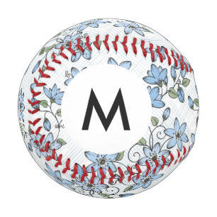 Monogram Floral pattern 2 3 Baseball