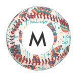 Monogram Floral pattern 5 2 Baseball