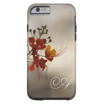 Monogram Floral Photo Iphone 6 Case by RossiCards at Zazzle