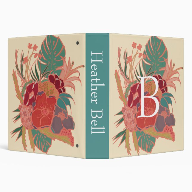 Monogram Floral Rustic Binder (Background)