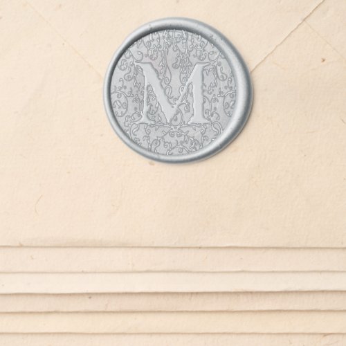 Monogram Flourish Wax Seal Sticker