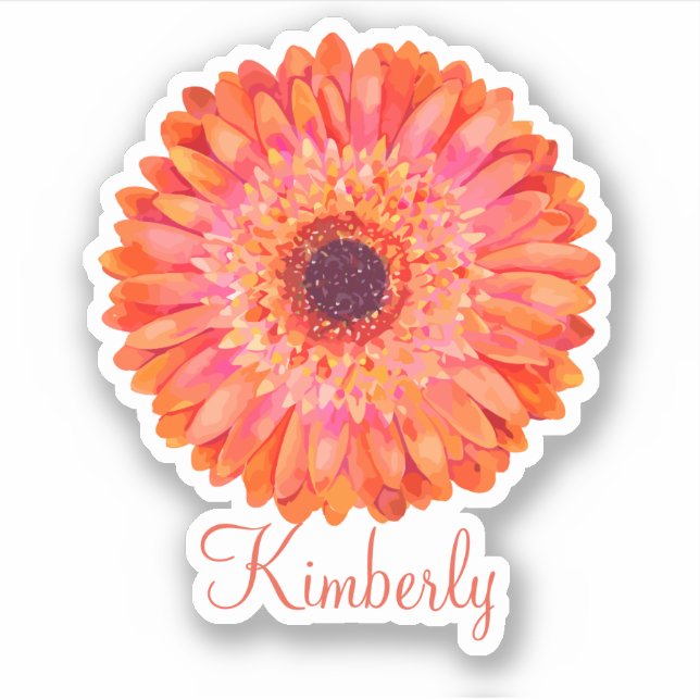 Monogram Flower Beauty Sticker (Front)