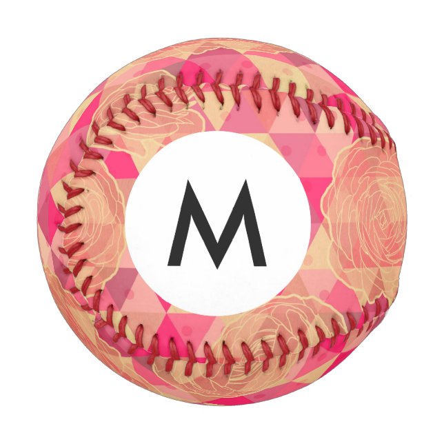 Monogram Flower geometrical pattern Baseball (Front Left)