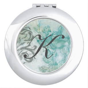 Monogram   Flower Spray II Compact Mirror