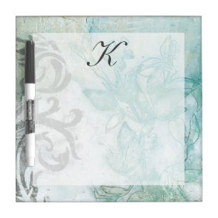 Monogram Flower Spray II Dry-Erase Board