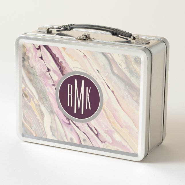 Monogram | Flowing I Metal Lunch Box (Front)