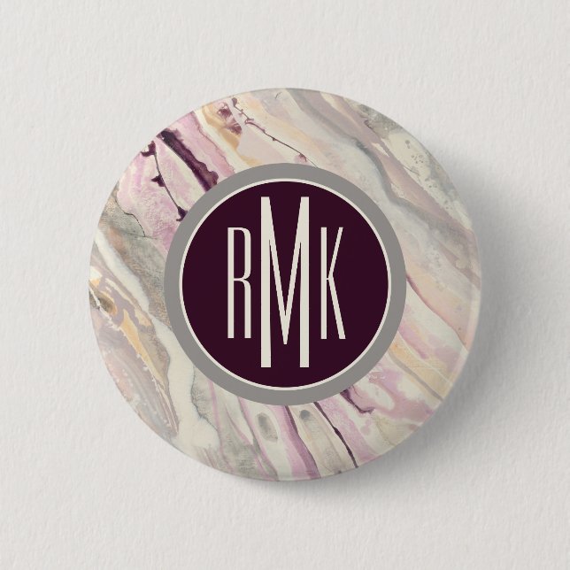 Monogram | Flowing I Pinback Button (Front)