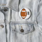 monogram football button (In Situ)