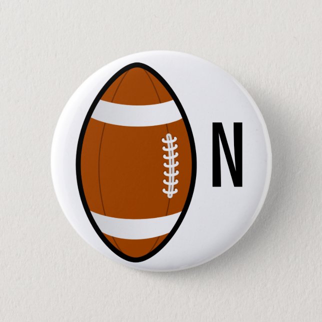monogram football button (Front)