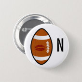 monogram football kiss button (Front & Back)