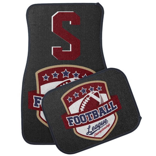 Monogram Football League Car Floor Mat (Set)