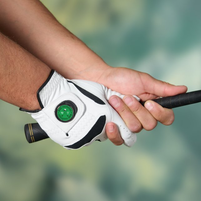 Monogram for a Golf-Player Green Golf Glove (Swing)