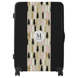 Monogram Forrest Pattern Luggage Suitcase