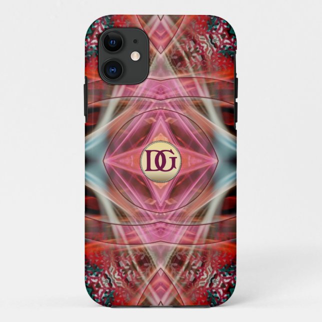 Monogram Fractal Diamond Dreams Custom iPhone 5 Case-Mate iPhone Case (Back)