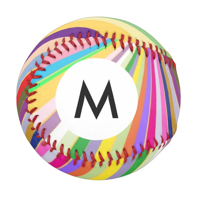 Monogram Fresh striped background Baseball (Front Left)