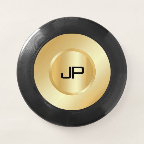 Monogram Frisbees Gold Look Personalized Template