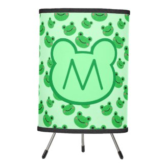 Monogram Frog Green Decor Cute Pattern Kids room T