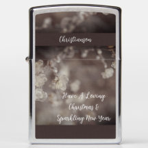 Monogram Frosted Branches Christmas & New Years Zi